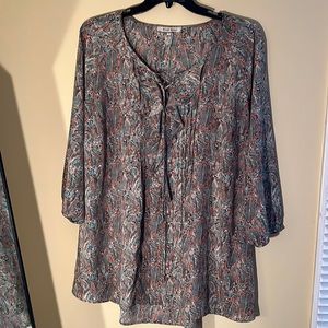 Black Rain printed free flowing blouses, Used and in very good condition